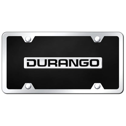 Chrome on Black Acrylic License Plate Kit -Officially Licensed for Dodge Durango