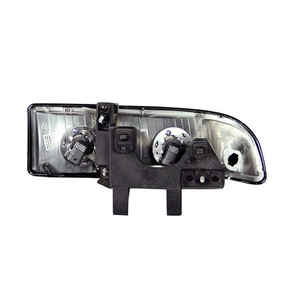 Crystal Headlight Set Black Clear Lens for 1998-2004 Chevrolet S10
