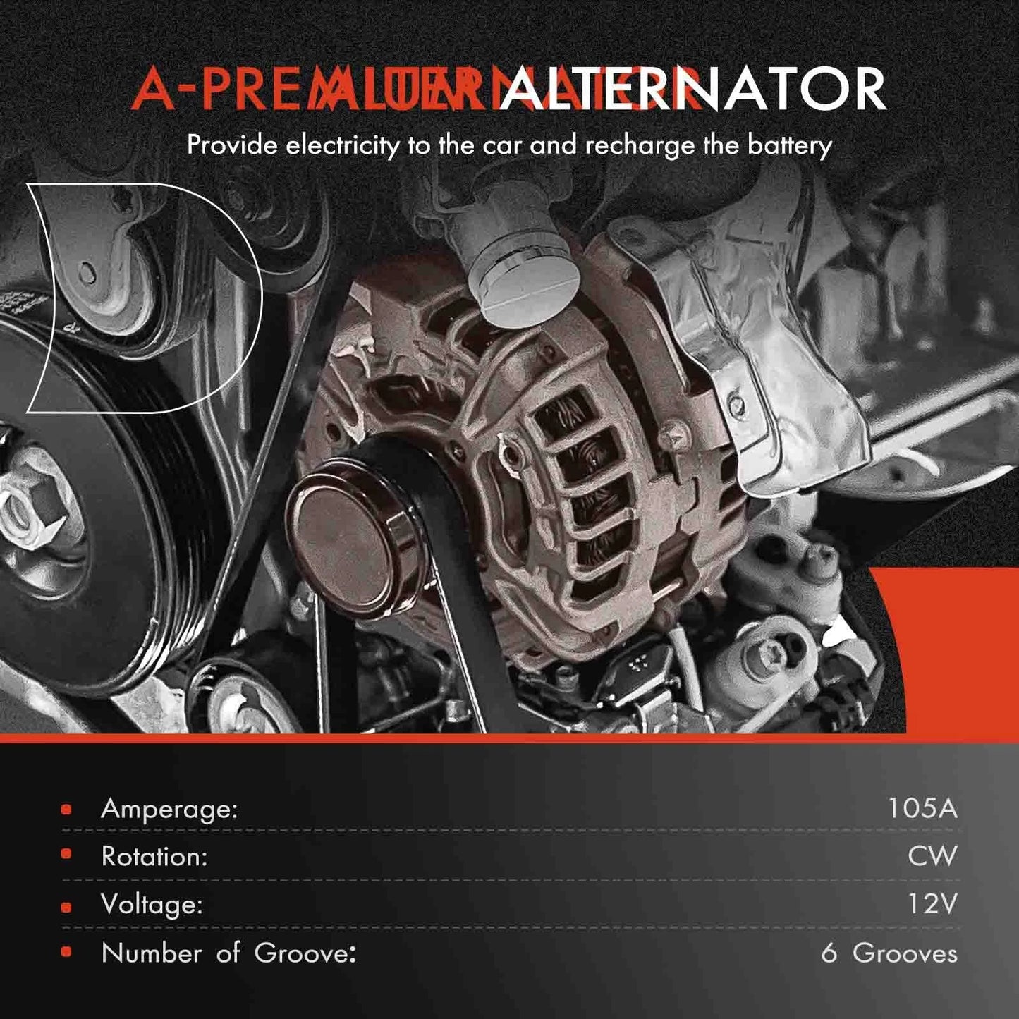 Alternator for Chevrolet Silverado 1500 GMC Sierra 1500 (1999–2004)