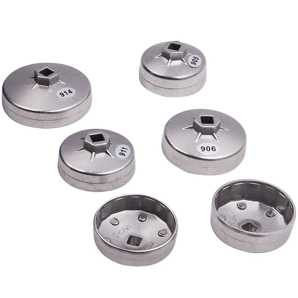 1/2" Drive Oil Filter Socket Cup Cap Tool Kit for Adjustable Wrench (—)