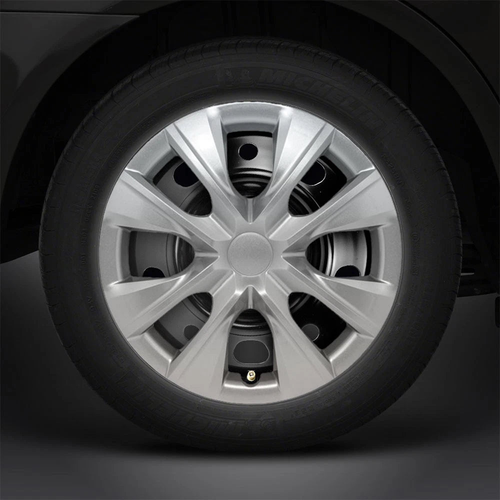 15" Silver Deluxe Hubcaps/Wheel Covers (Set of 4) for Corolla Style Look
