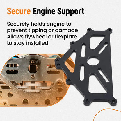 Engine Stand Adapter Plate for Chevrolet LS LT SBC BBC Duramax (Aluminum 1996–2024)