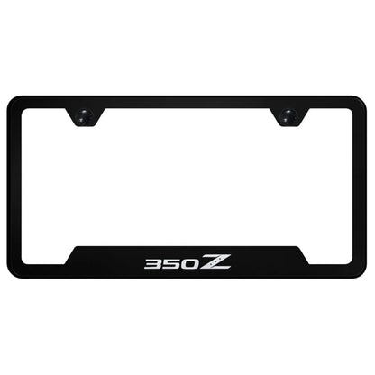 Black Cut-Out License Plate Frame - Officially Licensed for Nissan 350Z