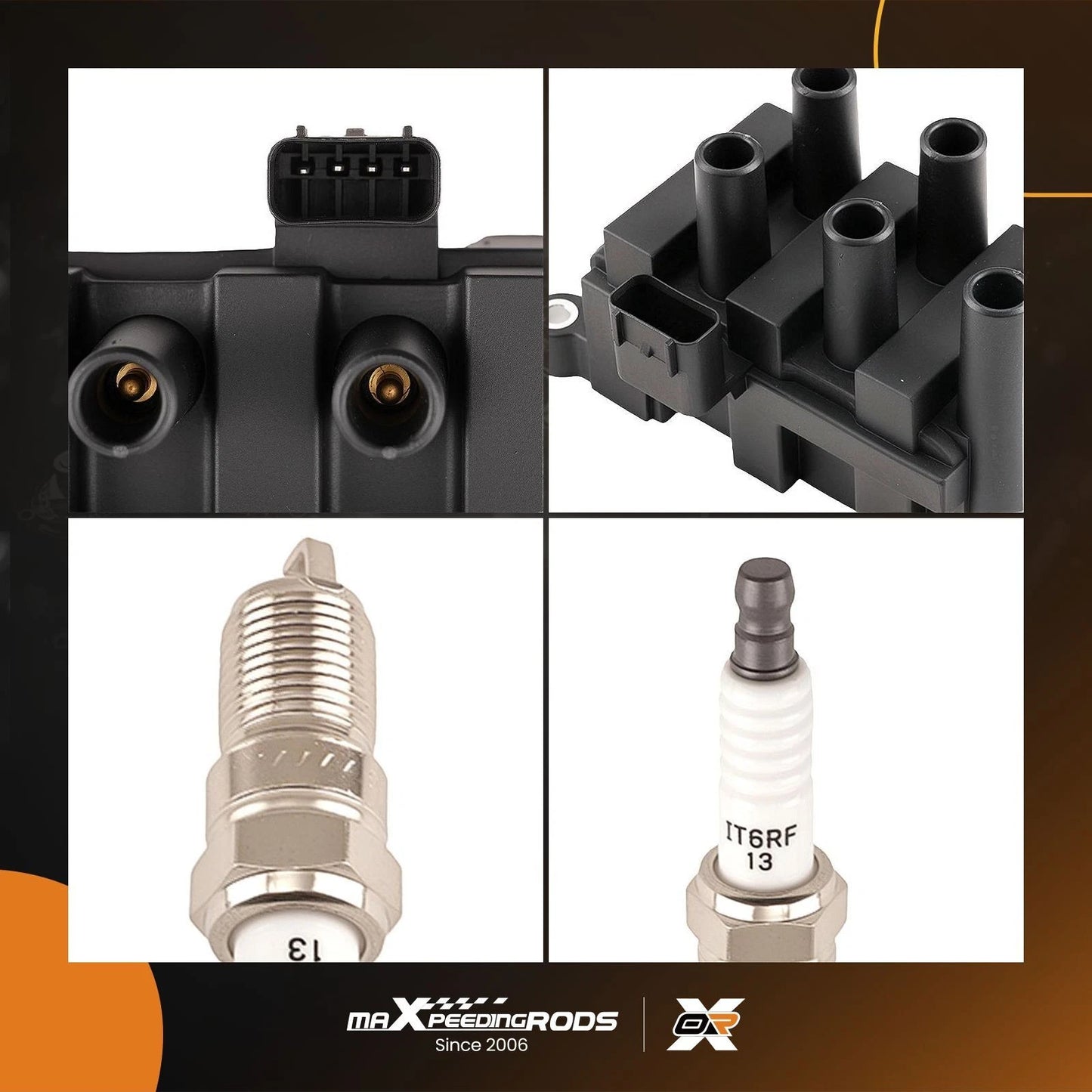 Ignition Coils and Spark Plugs for Ford Ranger Sable 3.0L V6 (2001-2006)