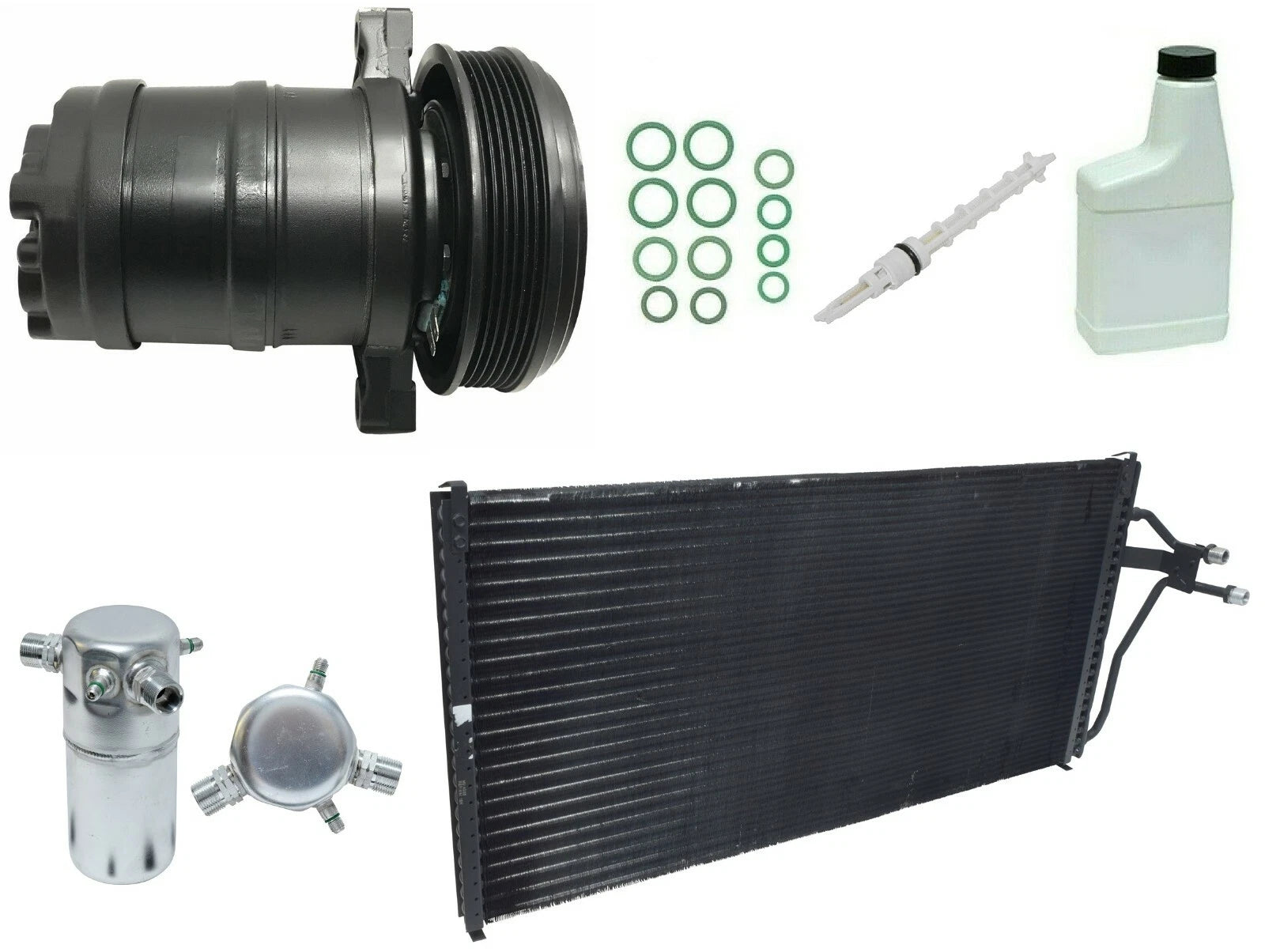 AC Compressor Kit with Condenser Replacement for Nissan Navara D40 (2005–2015)