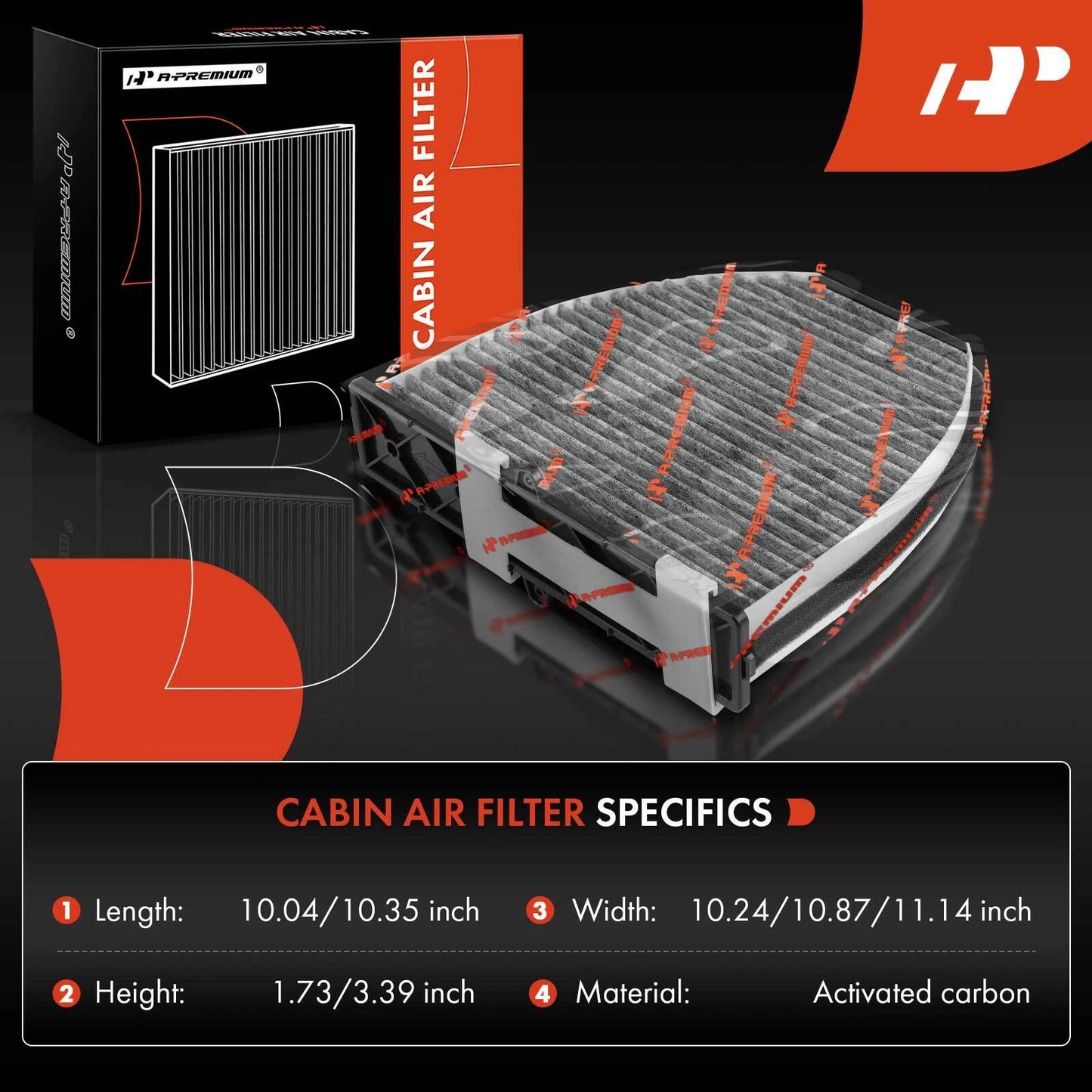 2X Activated Carbon Cabin Air Filter for Benz CLS550 (2012–2018)