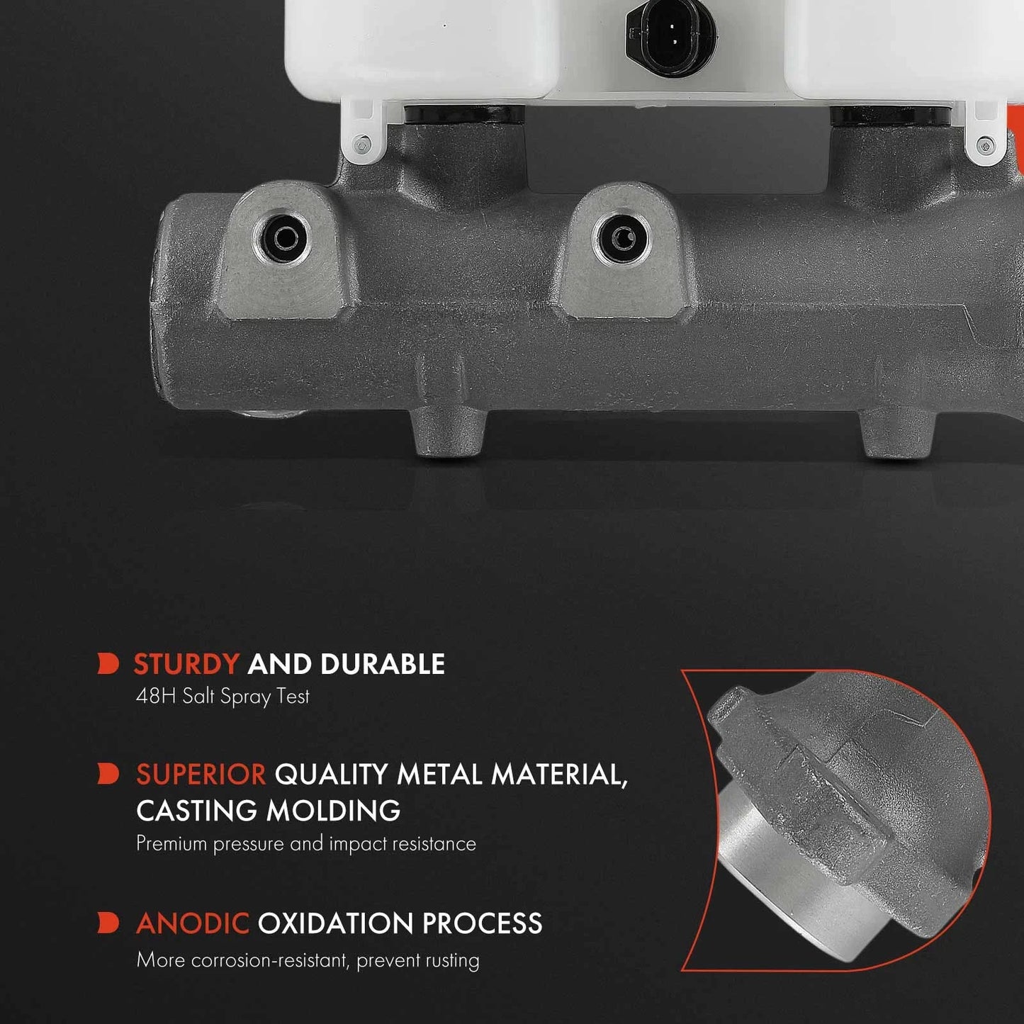 Brake Master Cylinder with Reservoir & Sensor for Silverado 2500 HD (2009–2013)
