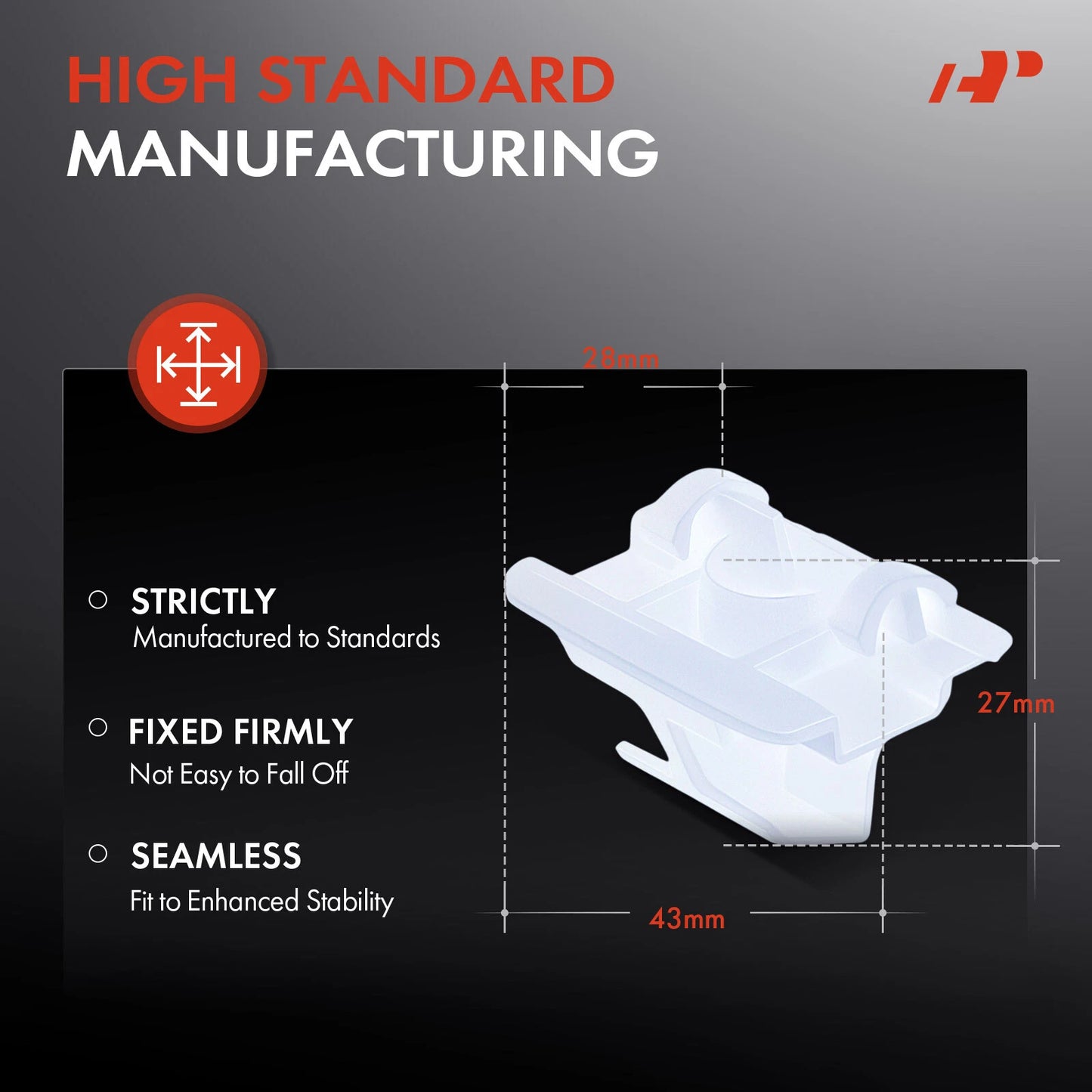 30Pcs 28mm Nylon Rocker Moulding Retainer for Mercedes