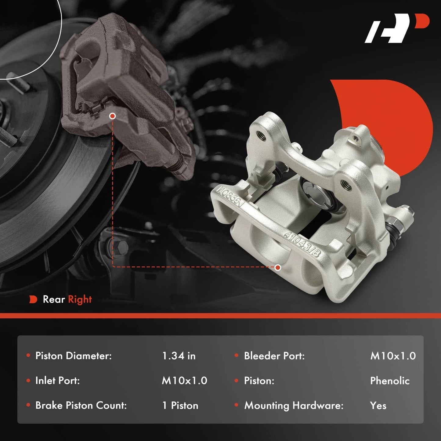 Brake Caliper with Bracket for Mercedes-Benz CLA250 (2014–2019)