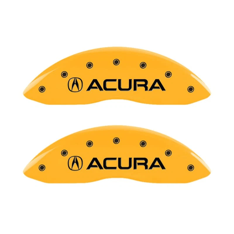 Caliper Covers Set of 4 Yellow with Acura Logo for 2017–2020 Acura MDX