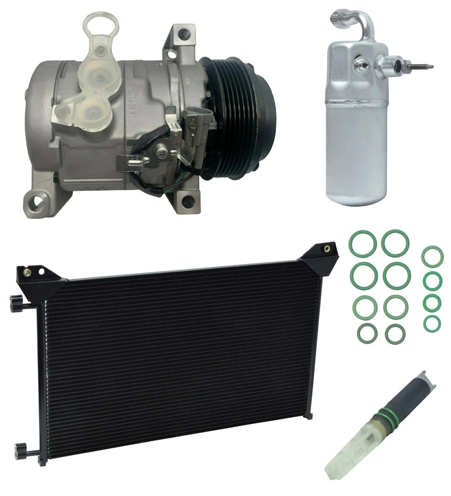 AC Compressor Kit W Condenser Replacement for GMC Sierra 3500HD (2011–2014)