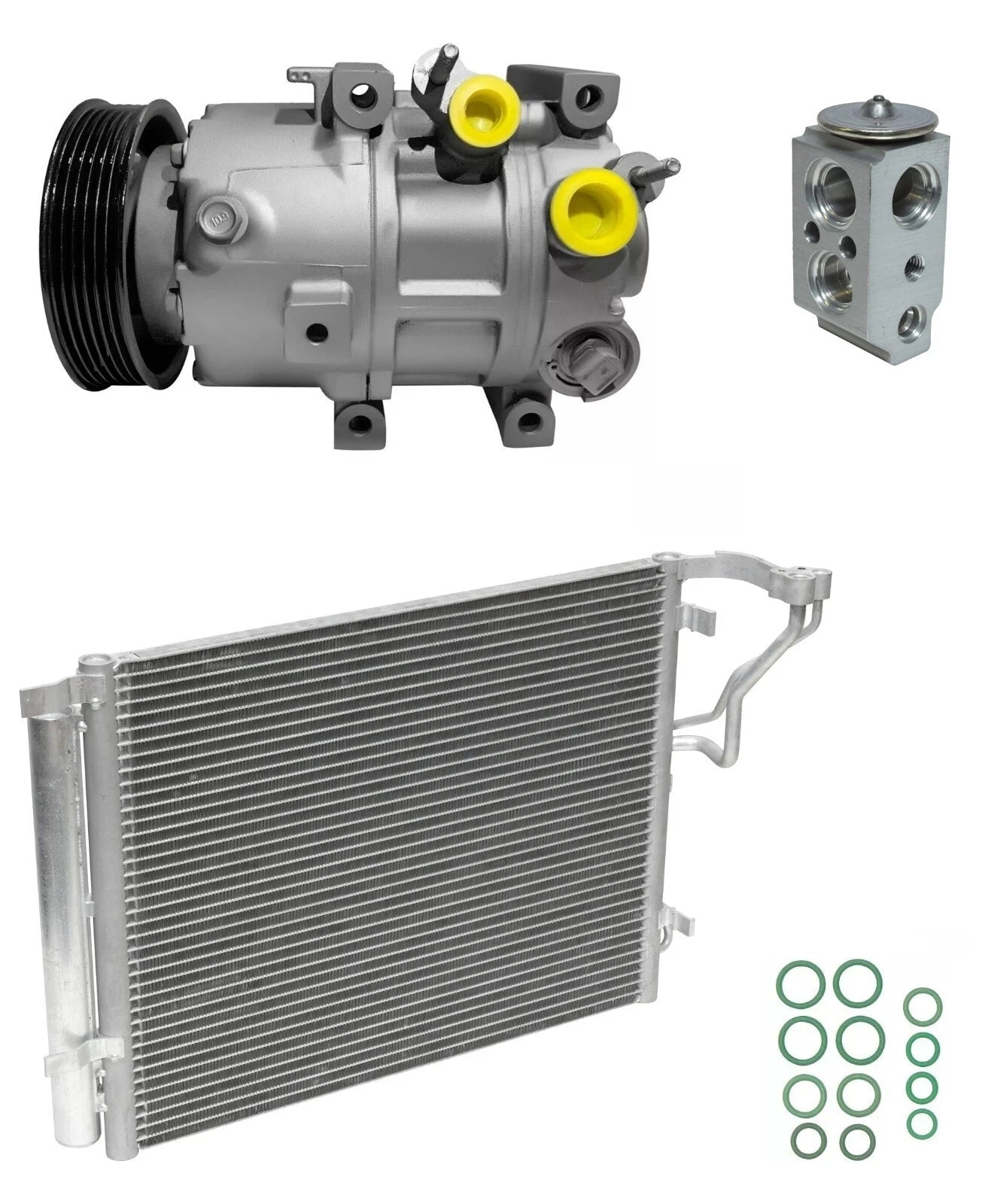 A C Compressor Kit Replacement with Condenser for Hyundai Sonata (2012–2012)