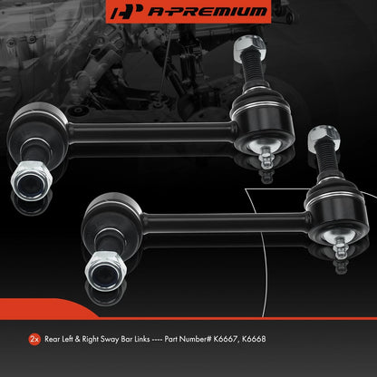 2X Rear Sway Bar Link for Chevy SSR Buick Rainier GMC Isuzu Olds Saab (2003–2006)