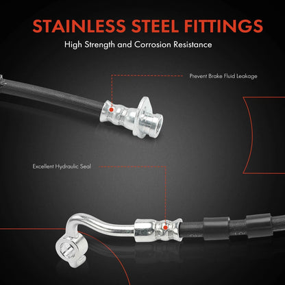 2X Rear Brake Hydraulic Hose for Chevy C5500 Kodiak (2003–2009)