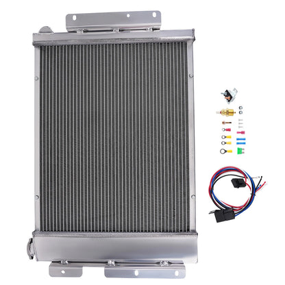 Aluminum 3-Row Radiator Shroud Fan Kit for Chevy Camaro V8 (1967–1969)