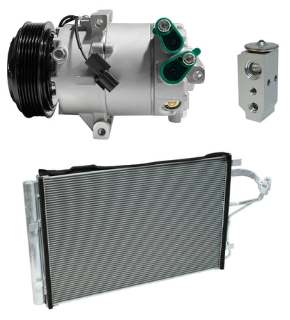 AC Compressor Kit W Condenser for Kia Soul 2.0L (2012–2012)
