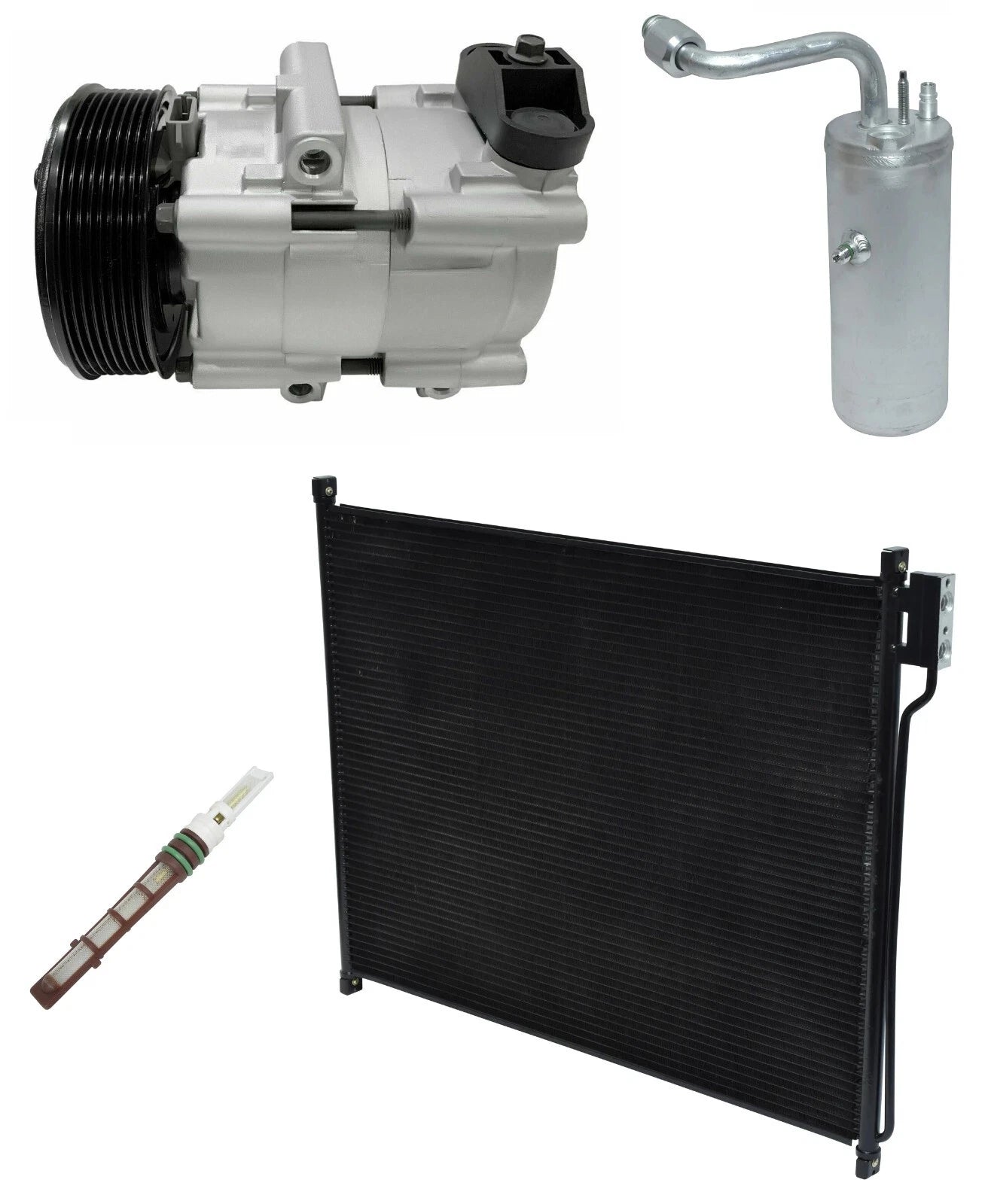 AC Compressor Kit With Condenser for Ford F-350 Super Duty 6.8L (2000–2000)