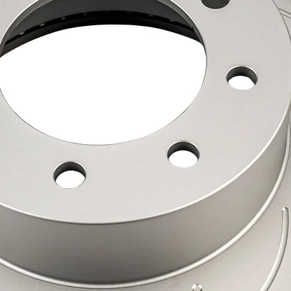 Front Drilled Slotted Disc Brake Rotors for 2000–2002 Dodge Ram 2500/3500 (2PC)