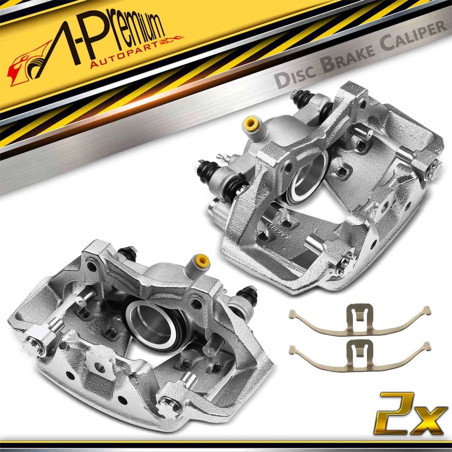 2X Brake Calipers with Bracket Front for Mercedes-Benz C350 (2010–2015)