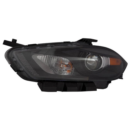 Replacement Black Driver Side Halogen Headlight Lens/Housing w/o Logo