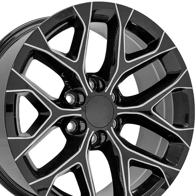 20" Black Wheel w/Milled Edge for 2003-2014 GMC Savana 1500 - RVO2165