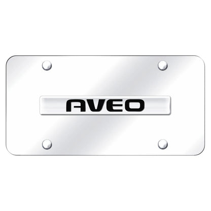 Chrome Name on Chrome License Plate - Officially Licensed for Chevrolet Aveo