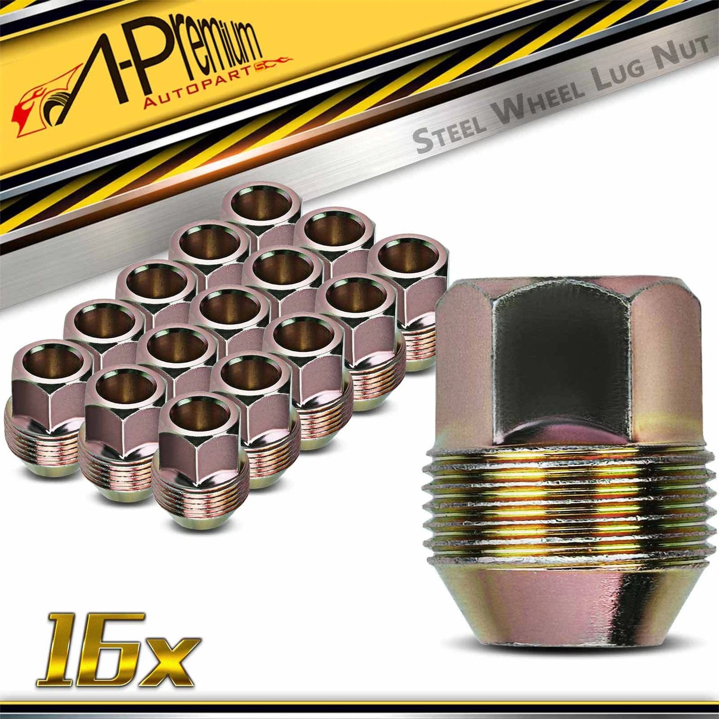 16x M12-1.5 Wheel Lug Nut for Chevy Aveo/Aveo5 (2004–2011)