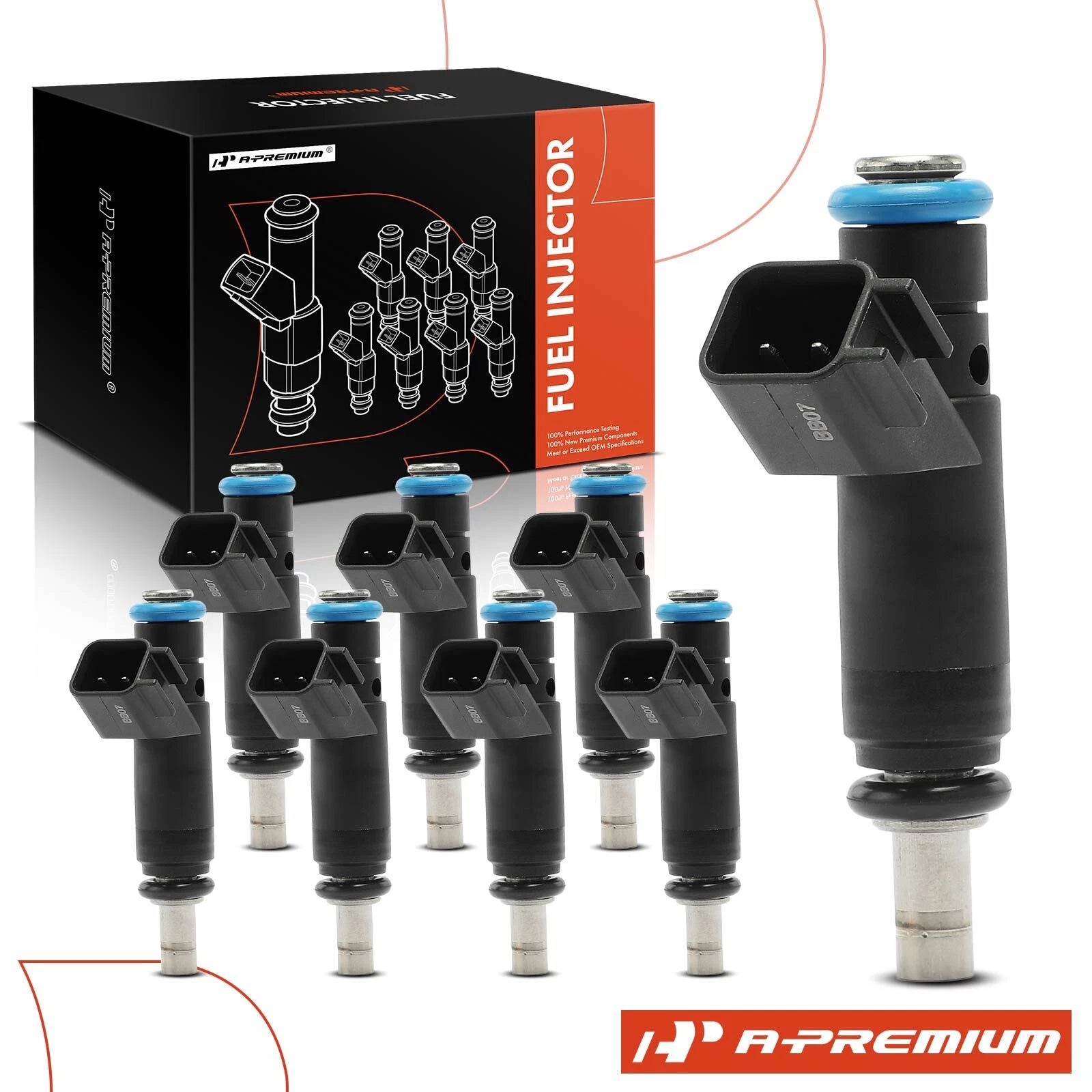 8x Fuel Injector for Ram 1500 2500 (2011–2013) Dakota (2011) Jeep Grand Cherokee