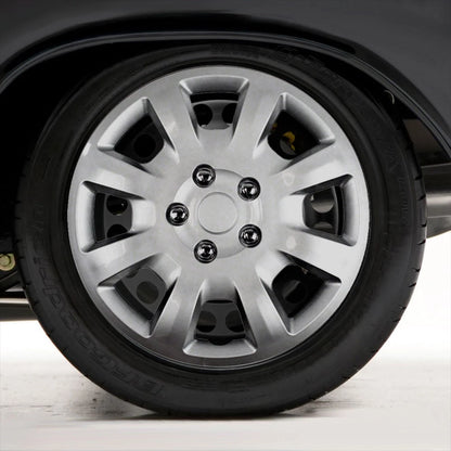 Set of Four 16" Silver Hubcap Wheel Covers for 06-09 Mitsubishi Galant (Push-on)