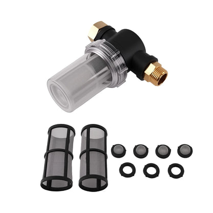 Brass Hose Inline Filter for Pressure Washer 3/4" Thread (Stainless Steel)