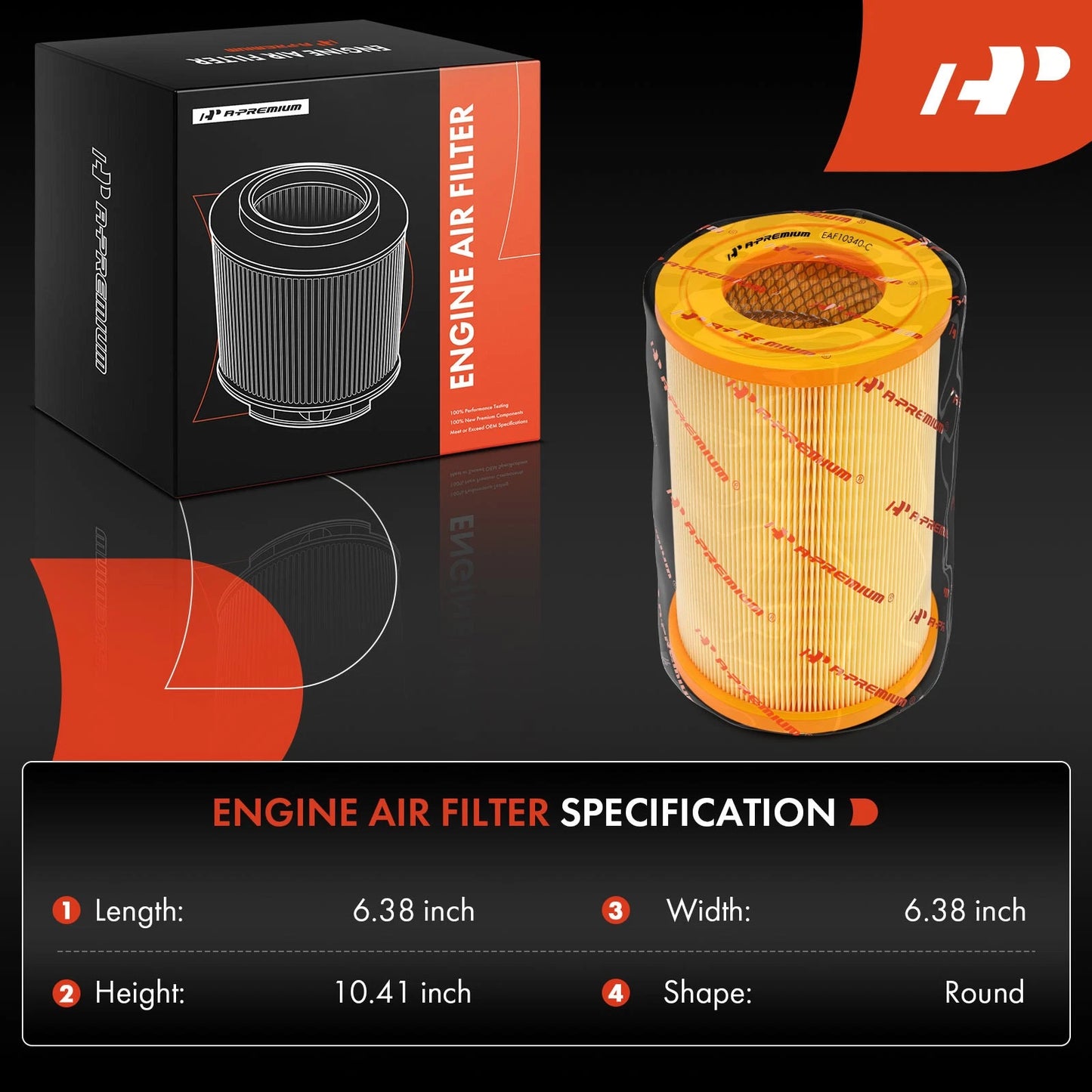 2X Engine Air Filter for Chevrolet S10 (2016–2017) 2.5L