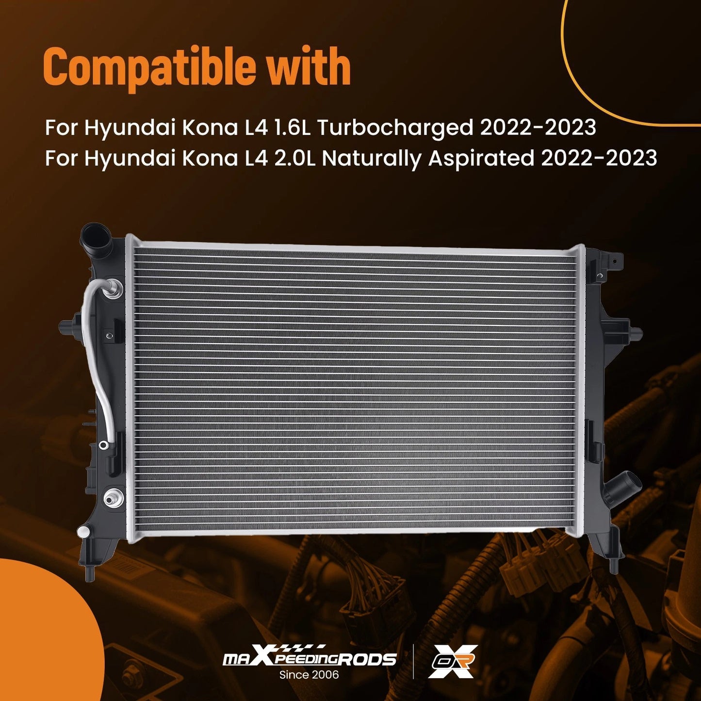 Aluminum Radiator for Hyundai Kona 1.6L 2.0L (2022–2023)