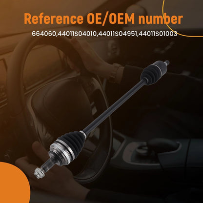 Front Driver Left CV Half Shaft Axle for Honda Civic (1966–2010)