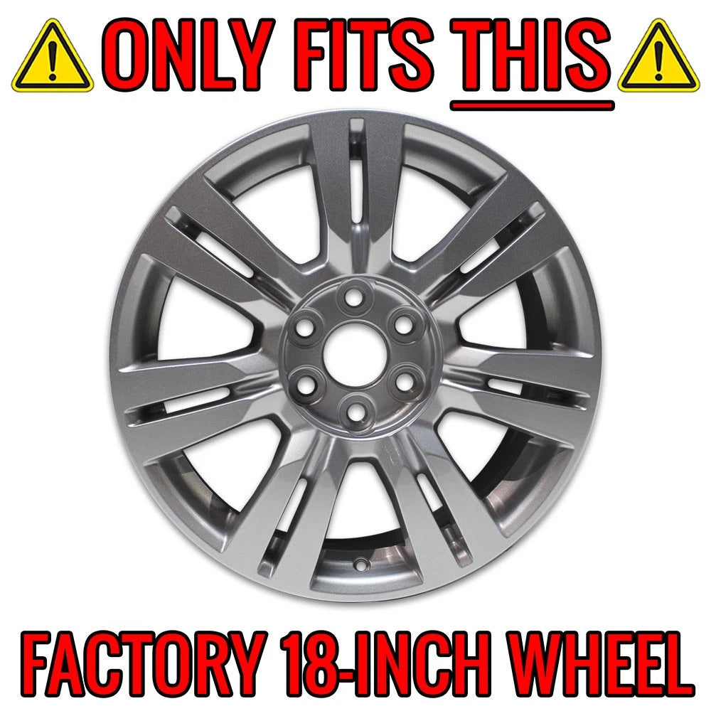 Chrome Wheel Skins Set for 2010-2016 Cadillac SRX Standard Luxury (18 in)