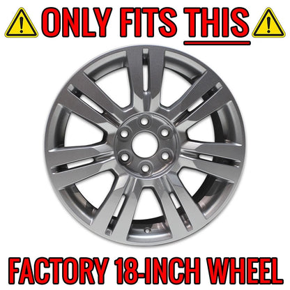 Chrome Wheel Skins Set for 2010-2016 Cadillac SRX Standard Luxury (18 in)
