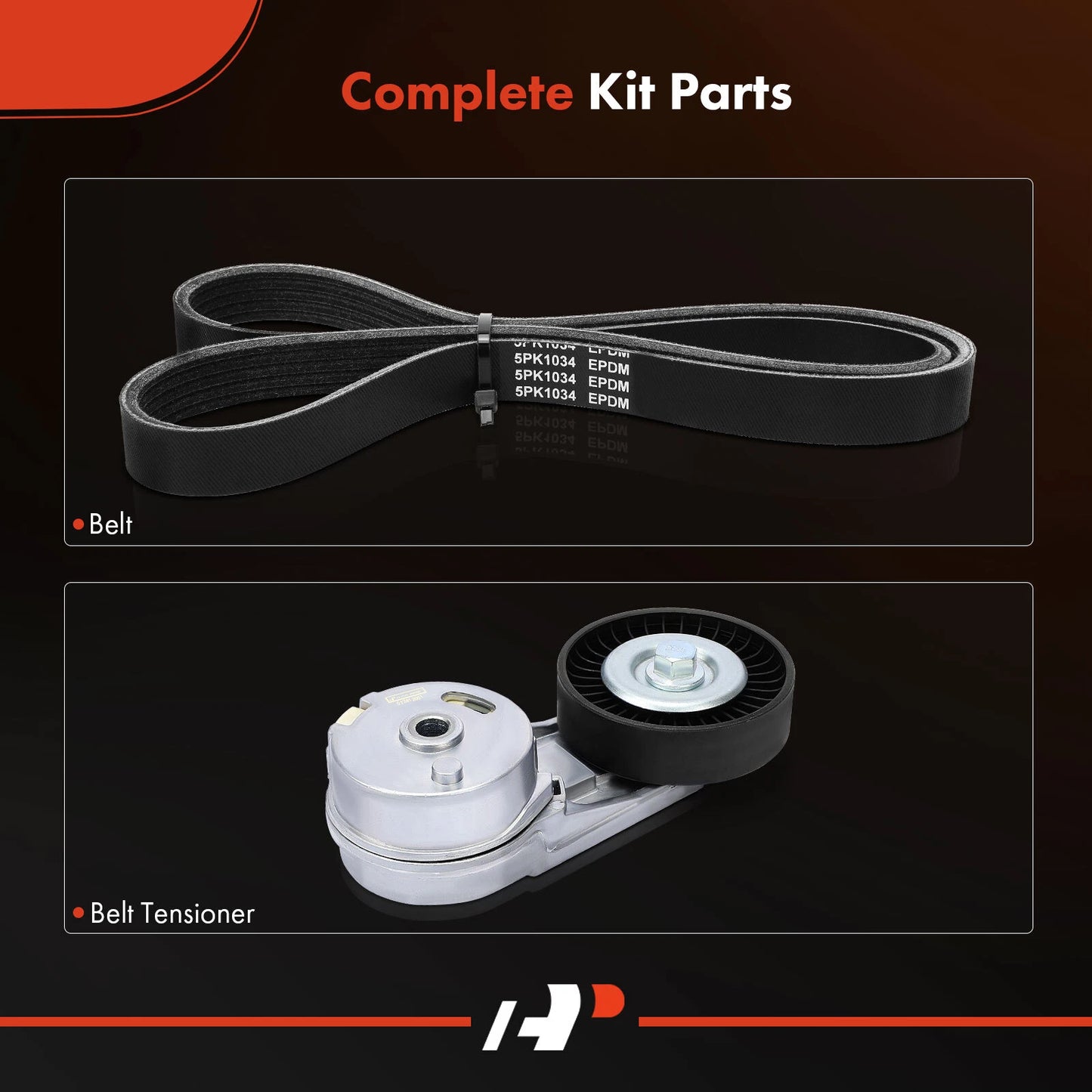 2X Serpentine Belt Drive Component Kit for Chevy Malibu (2004–2005)