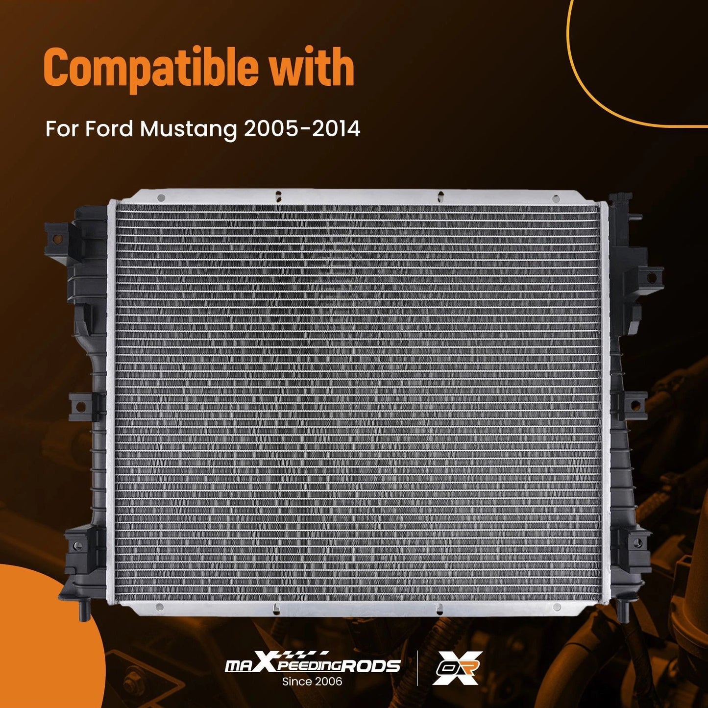 Cross Flow Radiator for Ford Mustang (2005–2014)