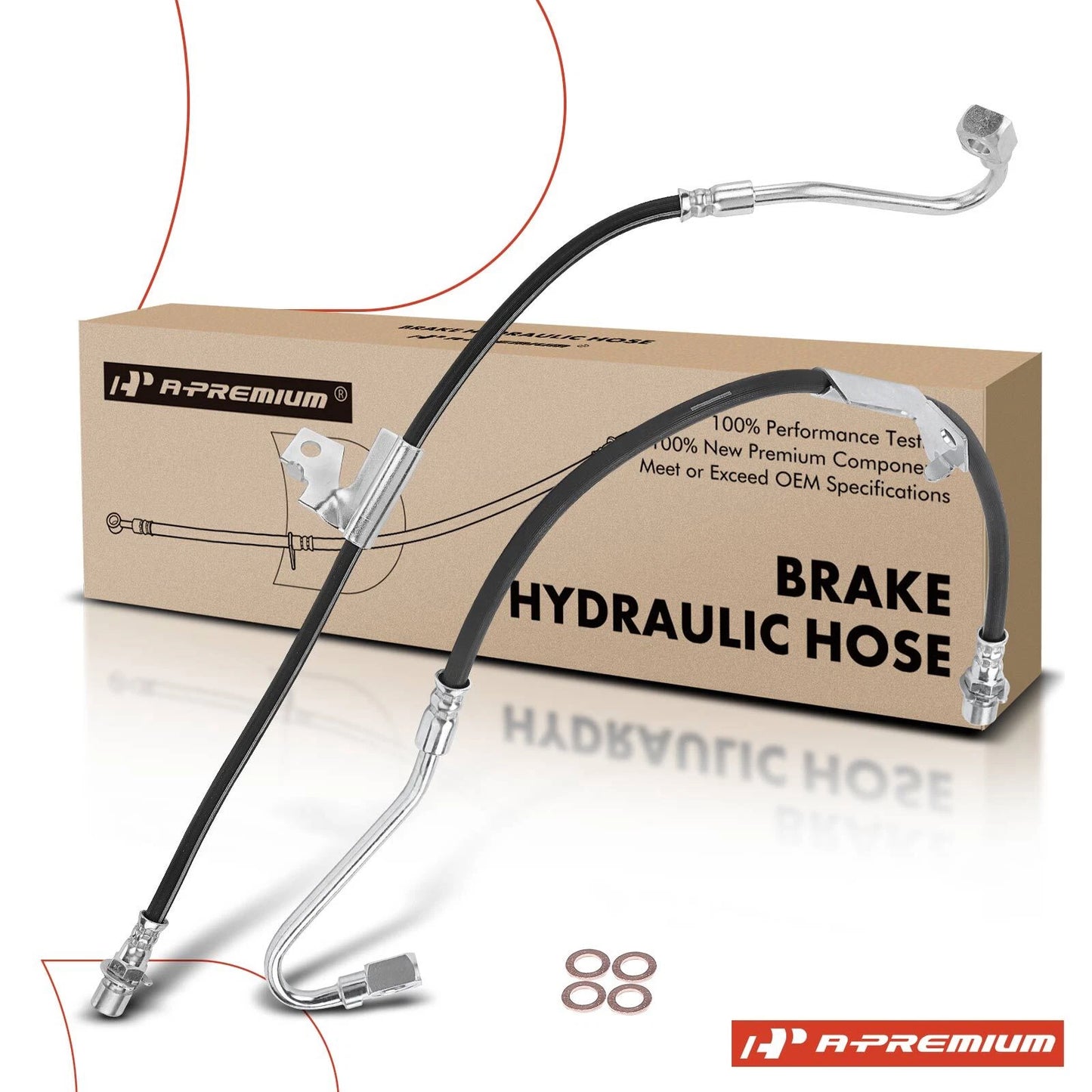 2X Front Brake Hydraulic Hose for Chevy Blazer S10 GMC Jimmy (1998–2000)