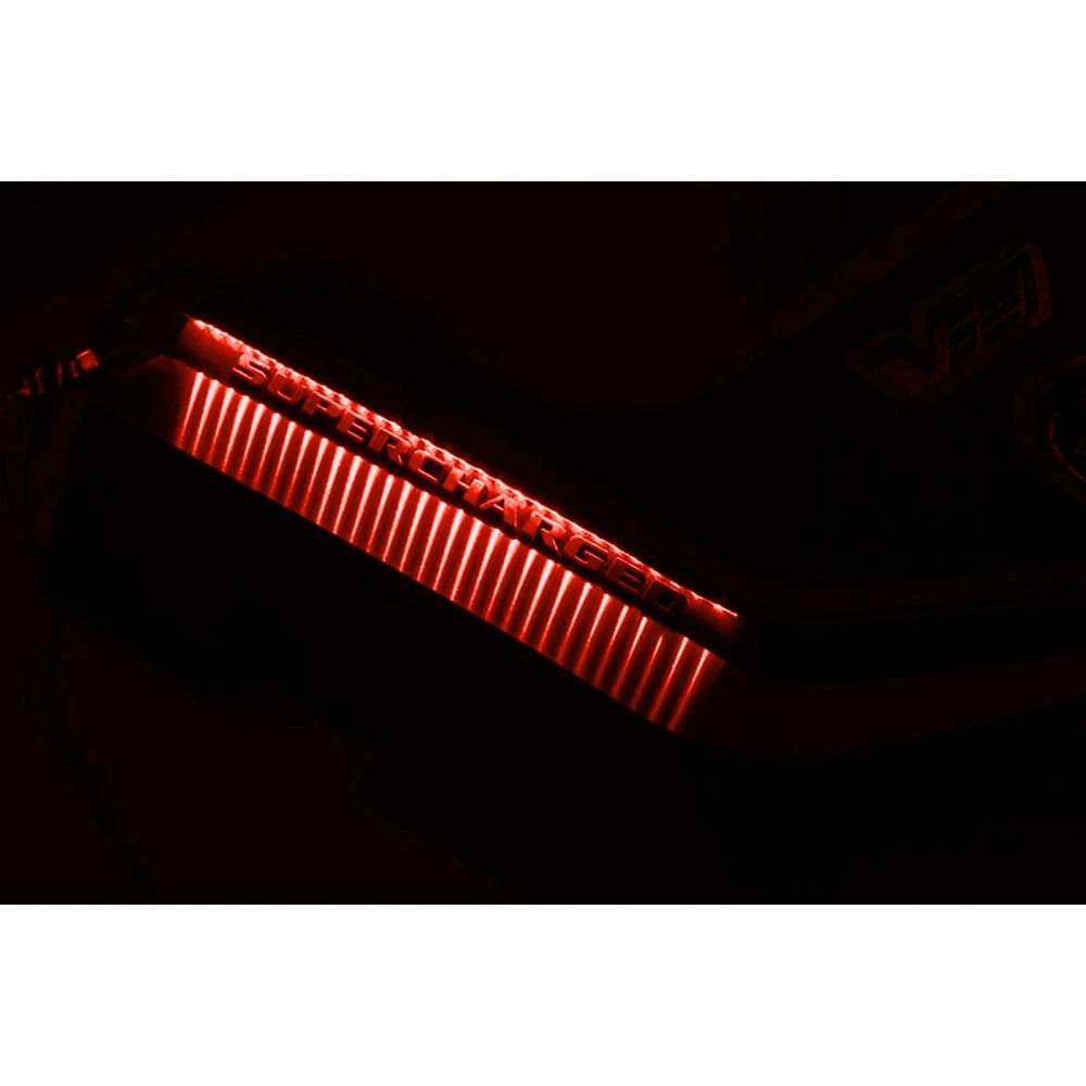 Engine Shroud Trim Kit with Red LED and Carbon Fiber Inlay for CTS-V (2006–2015)