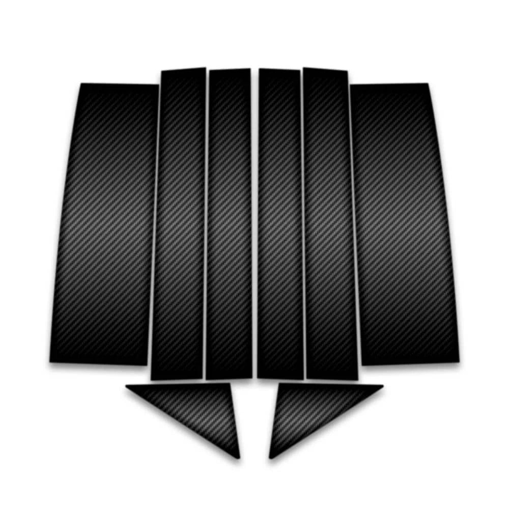 8pc Carbon Fiber Pillar Post Covers for 2008-2016 Chrysler Town & Country