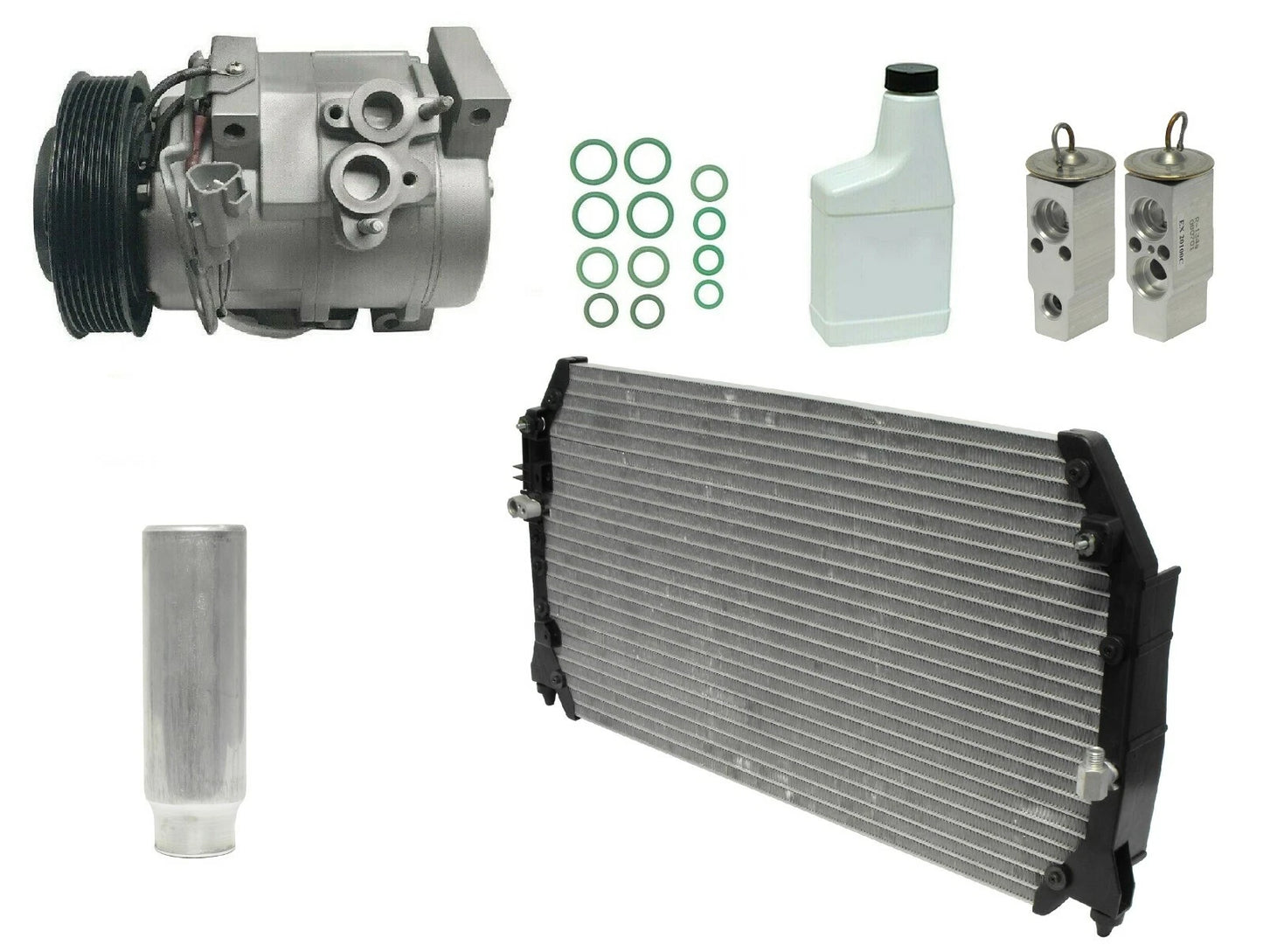 AC Compressor Kit Replacement with Condenser for Mitsubishi Fuso (2000–2015)