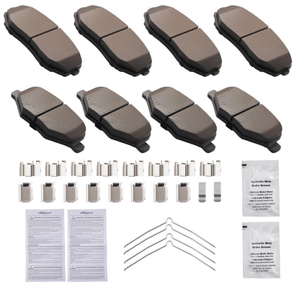Front and Rear Ceramic Brake Pads for Ford Edge and Lincoln MKX (2011-2015)