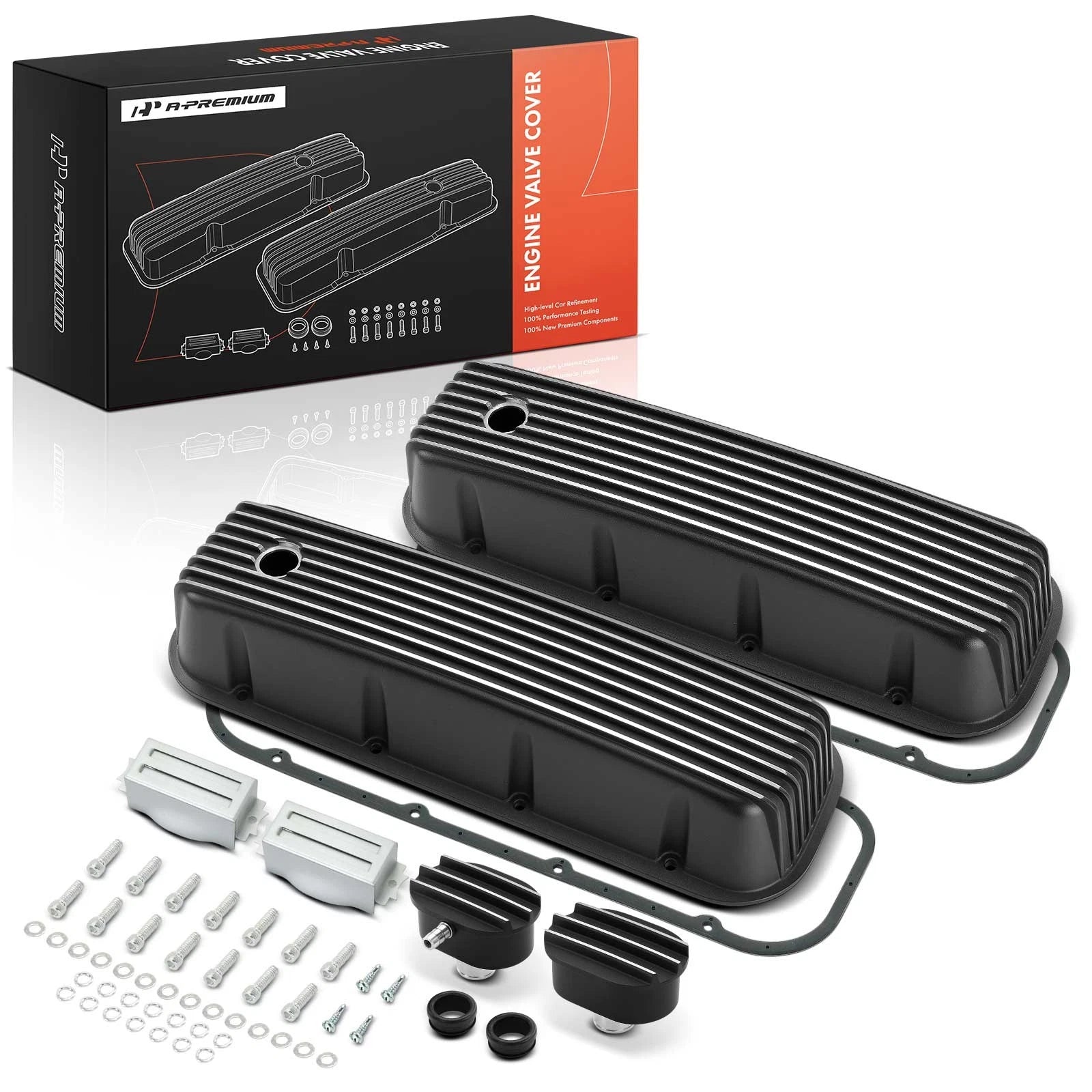 2X Engine Valve Cover with Hardware for Chevy 396 502 (1965–2000)