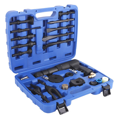 Air Hammer Kit for Heavy Duty 90 PSI Pneumatic Tool Set for 19PCS Chrome Steel with Case (19PCS)