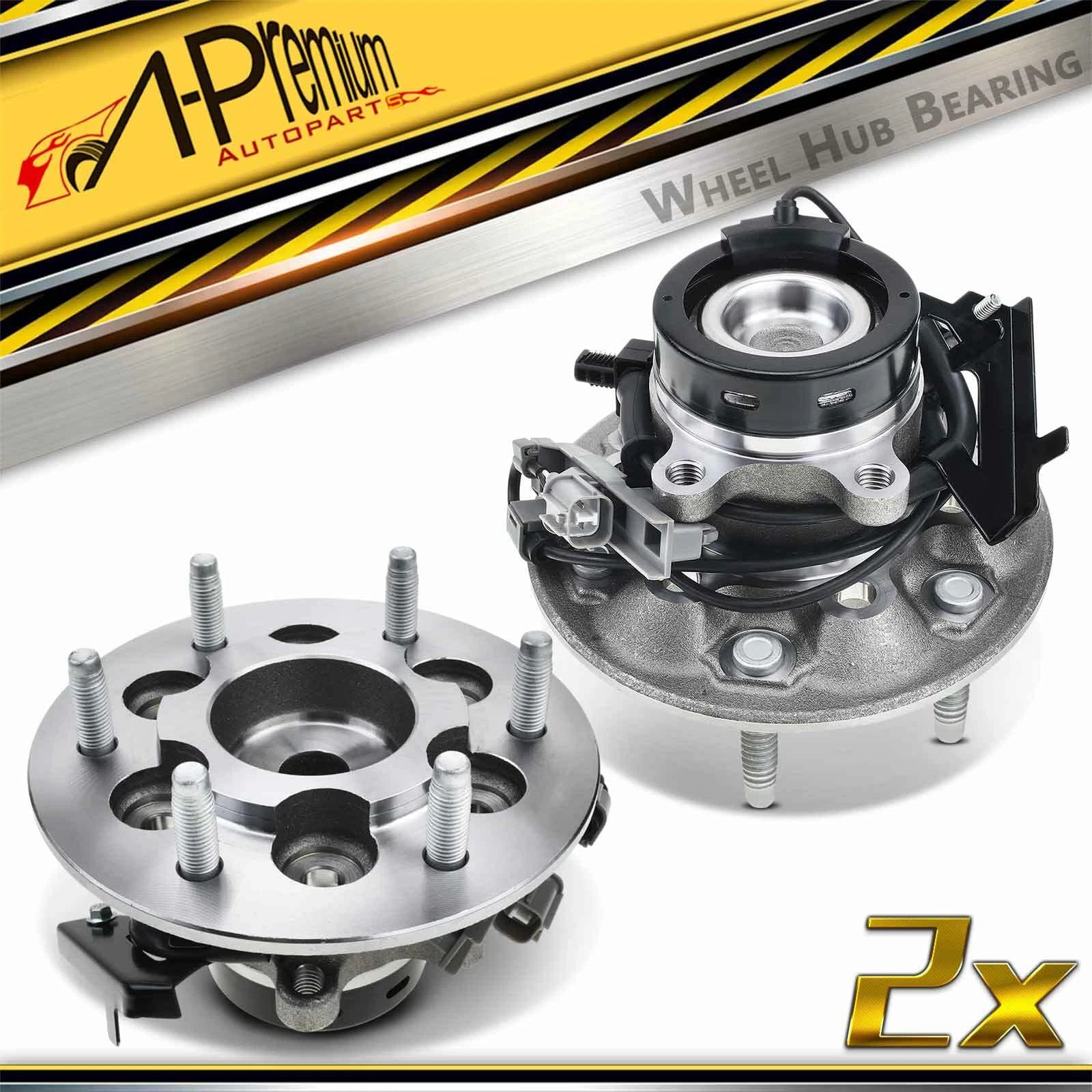 2X Front Wheel Hub & Bearing Assembly for Chevrolet Colorado (2004–2012)