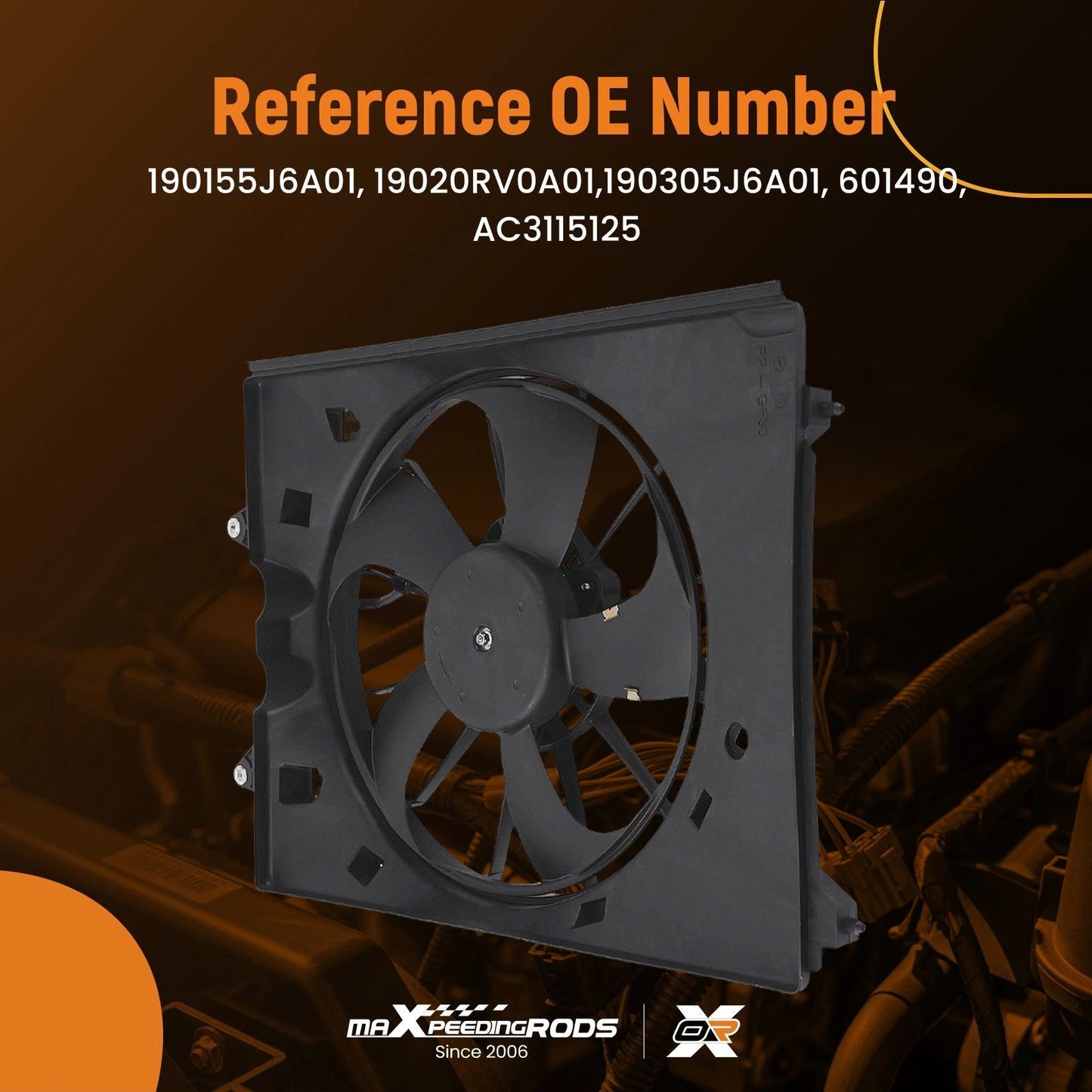 Electric Radiator Cooling Fan Left for Acura MDX and Honda Pilot (2014–2022)