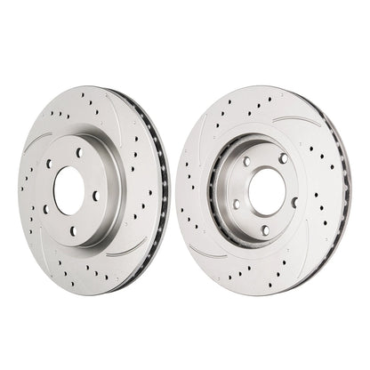 Front Brake Rotors and Ceramic Pads Kit for Nissan Rogue (2014–2017)