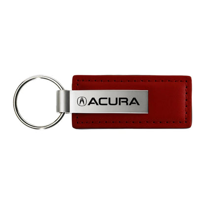 Burgundy Leather Keychain KC1548.ACU - Officially Licensed for Acura