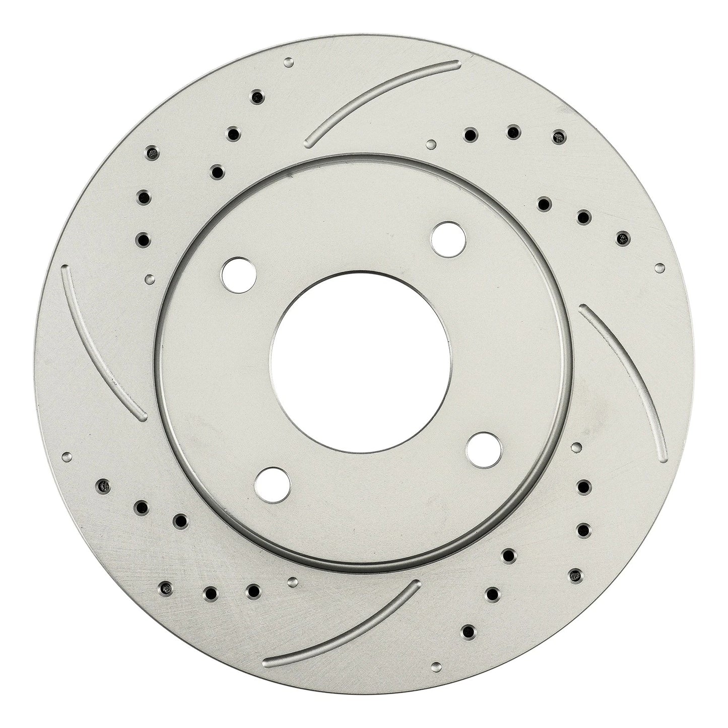 Drilled Slotted Vented Front Brake Rotor Pair for Nissan Versa (2009–2011)