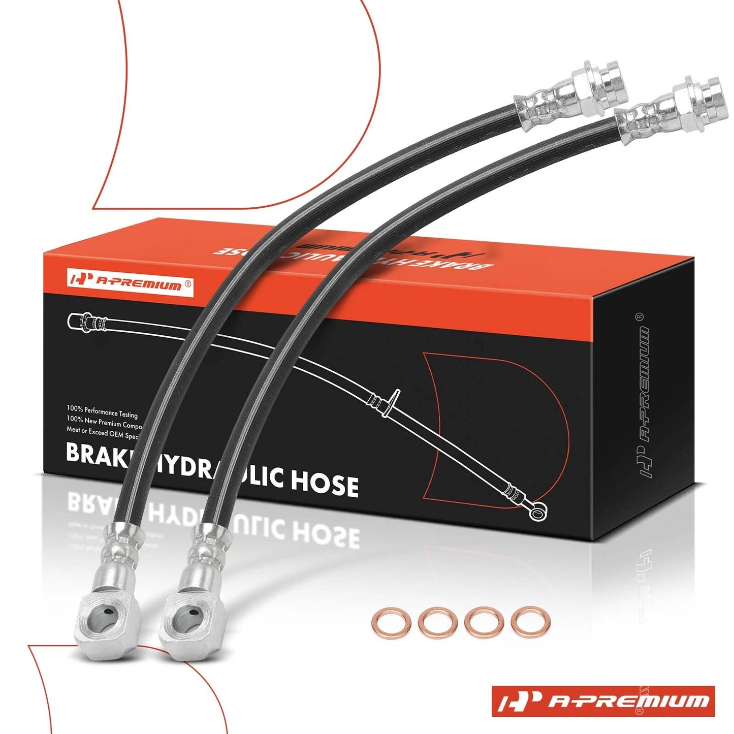 2X Rear Brake Hydraulic Hose for Chevy Malibu (1997–2003) Pontiac Oldsmobile